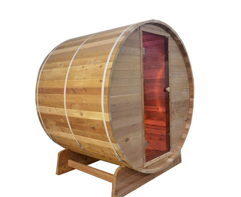 Infrarot Fass Sauna Cedar Holz Rustikal